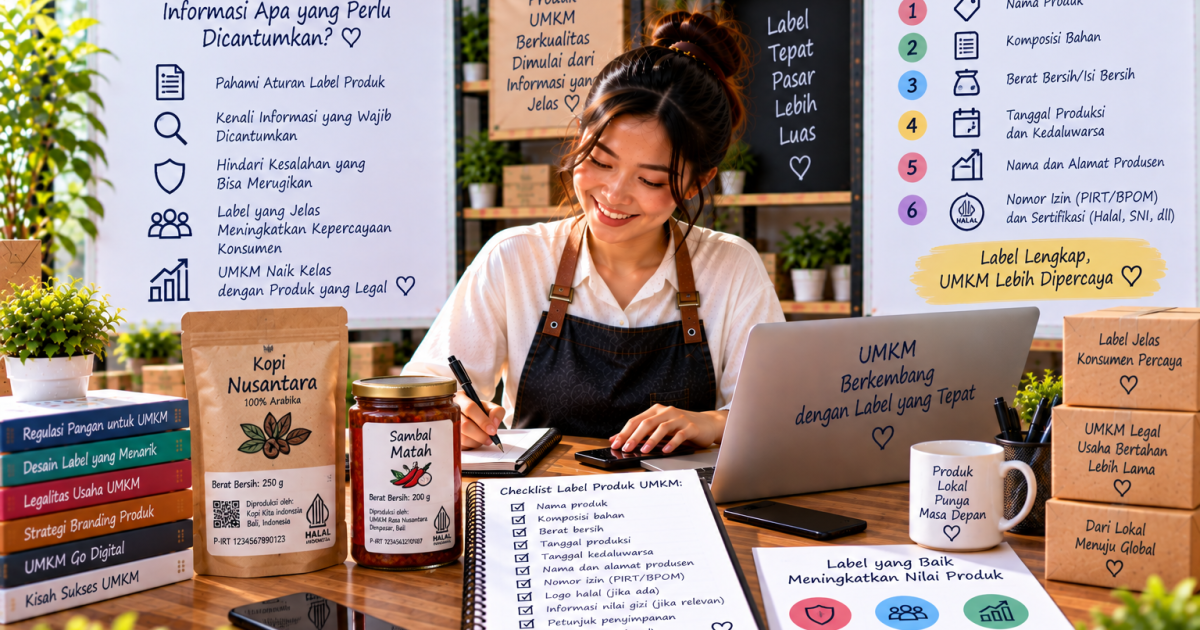 Label Produk UMKM Tak Bisa Dibuat Sembarangan, Informasi Apa yang Perlu Dicantumkan?