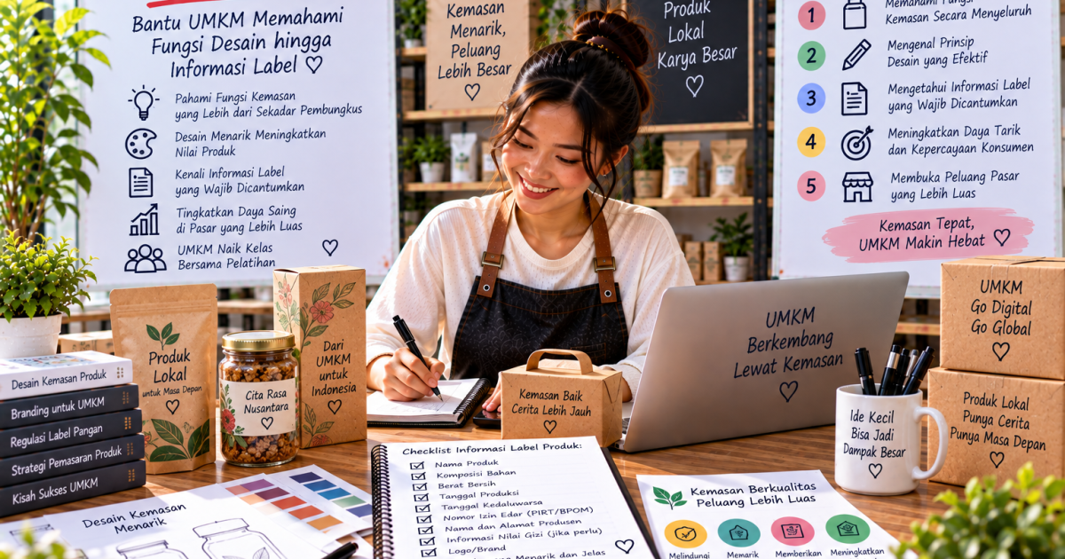 Pelatihan Kemasan Produk Bantu UMKM Memahami Fungsi Desain hingga Informasi Label