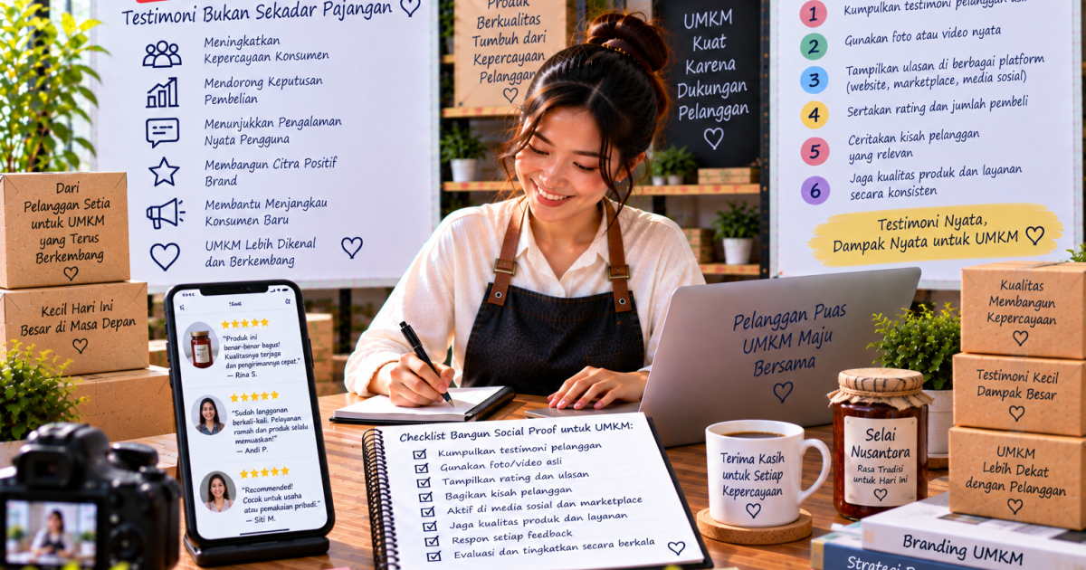Social Proof untuk UMKM Bisa Meningkatkan Kepercayaan, Testimoni Bukan Sekadar Pajangan