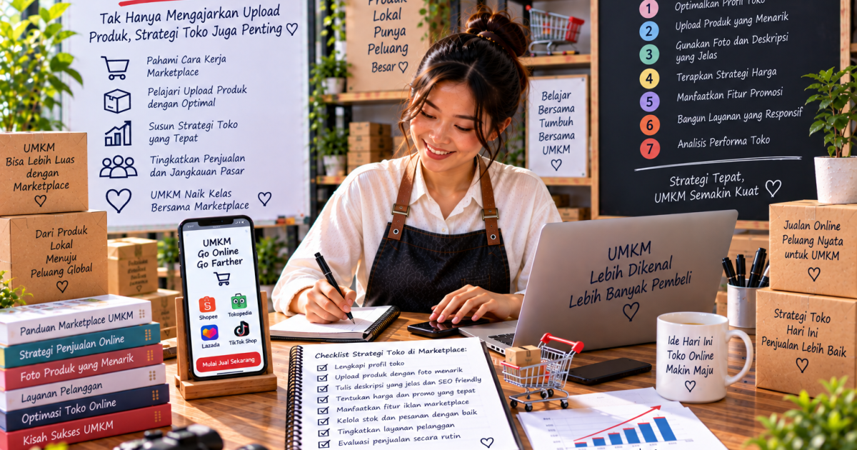 Pelatihan Marketplace untuk UMKM Tak Hanya Mengajarkan Upload Produk, Strategi Toko Juga Penting
